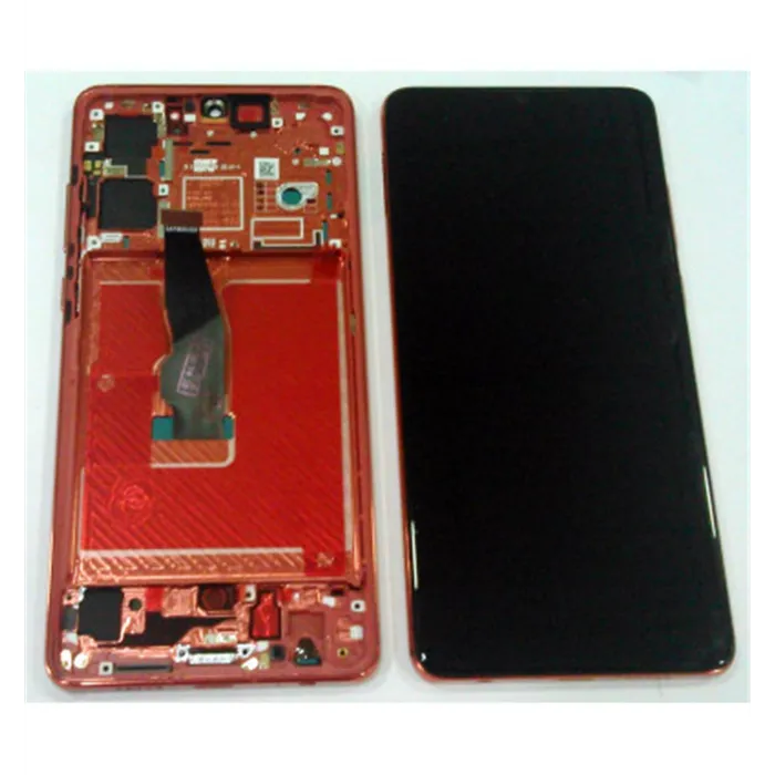 Pantalla lcd para Huawei P30 + tactil negro + marco rojo compatible