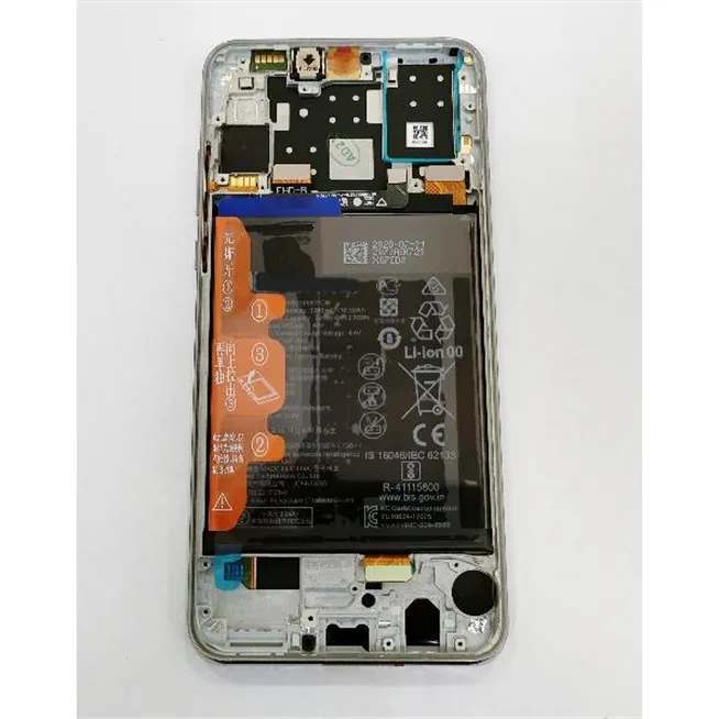 Pantalla lcd 02353FQB para Huawei P30 Lite 2020 48mp MAR-L21BX mas tactil negro mas marco plata Service Pack