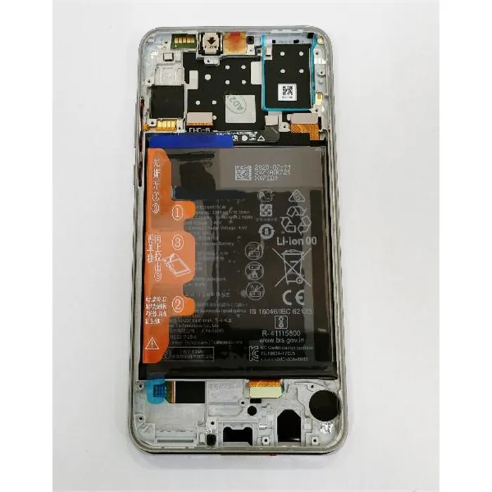 Pantalla lcd 02353FQB para Huawei P30 Lite 2020 48mp MAR-L21BX mas tactil negro mas marco plata Service Pack