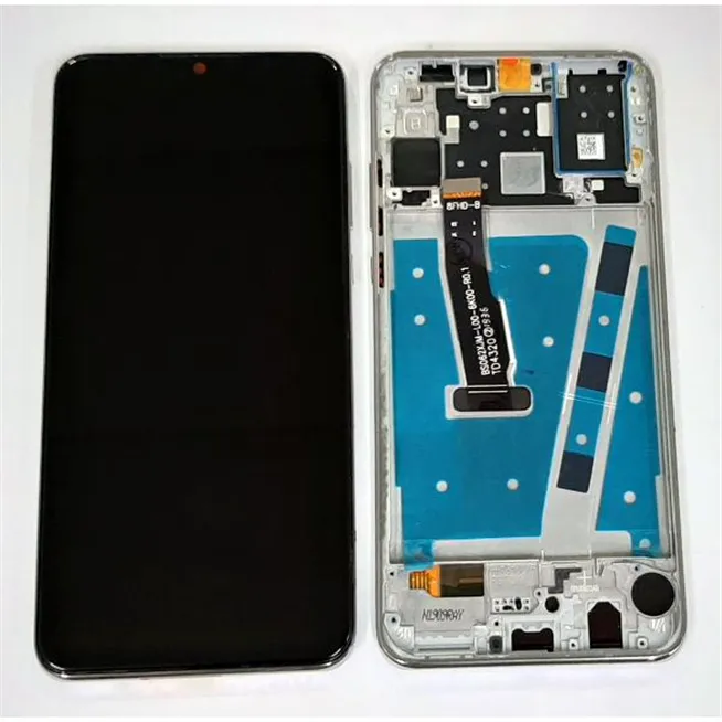 Pantalla lcd para Huawei P30 Lite mas tactil negro mas marco plata compatible Nova 4E p30lite P30 Lite 2020 mar-lx1