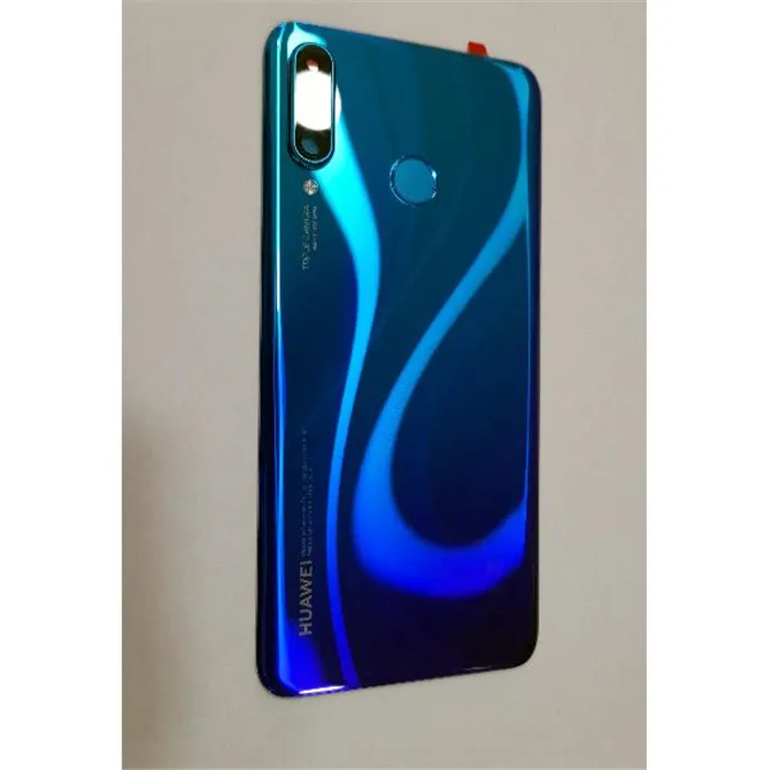 Tapa trasera o tapa bateria azul para Huawei P30 Lite Nova 4E 02352RPY + lector de huella + cristal camara Service 