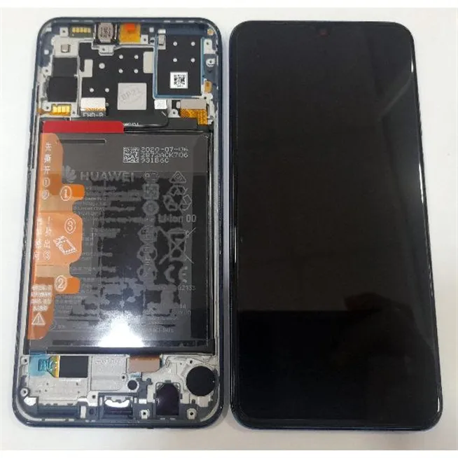 Pantalla lcd para Huawei P30 Lite 2020 02352PJP 24MP mas tactil negro mas marco azul Premium Service Pack