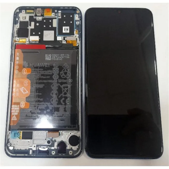 Pantalla lcd para Huawei P30 Lite 2020 02352PJP 24MP mas tactil negro mas marco azul Premium Service Pack