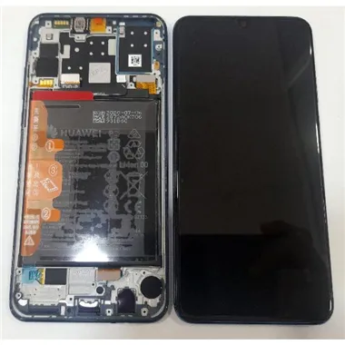 Pantalla lcd para Huawei P30 Lite 2020 02352PJP 24MP mas tactil negro mas marco azul Premium Service Pack