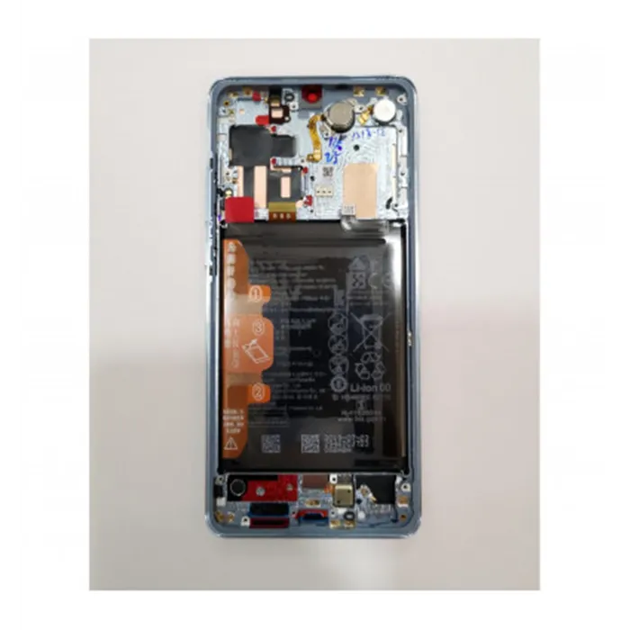 Huawei 02352PGH P30 Pro Pantalla LCD + táctil negro + Marco azul claro + vibrador + flex volumen y power