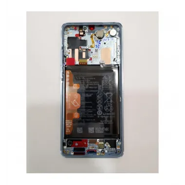 Huawei 02352PGH P30 Pro Pantalla LCD + táctil negro + Marco azul claro + vibrador + flex volumen y power
