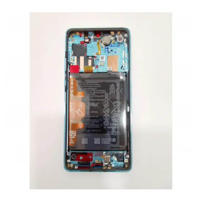 Huawei 02352PGE P30 Pro Pantalla LCD + táctil negro + Marco azul oscuro + batería + vibrador + flex volumen y power