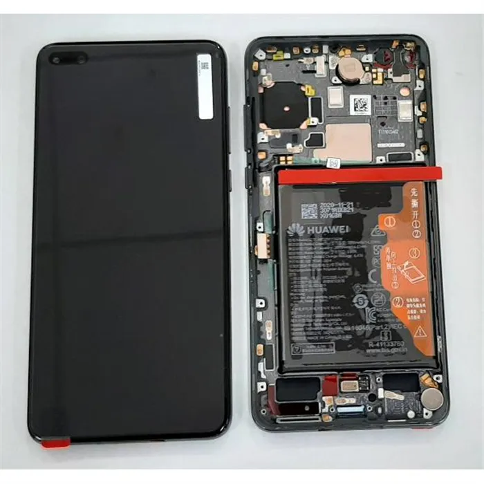 Pantalla lcd para Huawei P40 mas tactil negro mas marco negro Service Pack