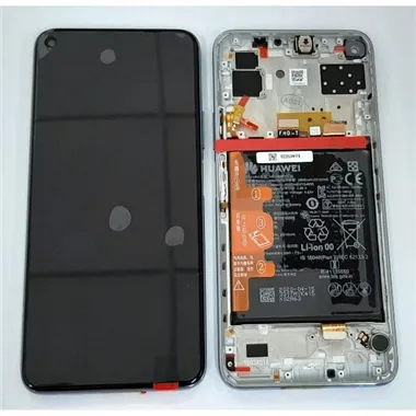Pantalla lcd para Huawei P40 Lite 5G 02353SUQ mas tactil negro mas marco plata Service Pack