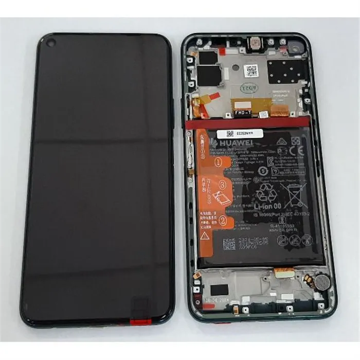 Pantalla lcd para Huawei P40 Lite 5G 02353SUP mas tactil negro mas marco verde Service Pack