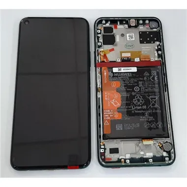 Pantalla lcd para Huawei P40 Lite 5G 02353SUP mas tactil negro mas marco verde Service Pack