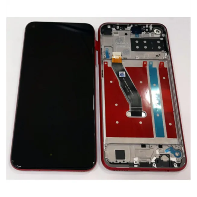 Pantalla lcd para Huawei P40 Lite E Y7P 2020 Honor Play 3 Enjoy 10 mas tactil negro mas marco rojo calidad premium