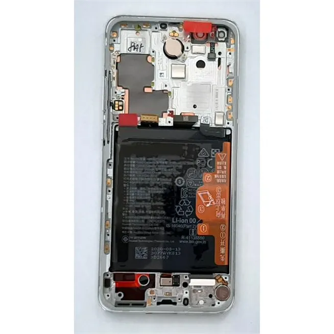 Pantalla lcd para Huawei P40 Pro ELS-NX9 ELS-N04  mas tactil negro mas marco blanco Service Pack