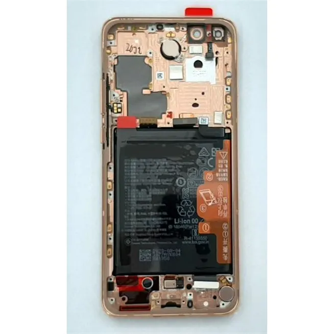 Pantalla lcd para Huawei P40 Pro ELS-NX9 ELS-N04 mas tactil negro mas marco dorado Service Pack