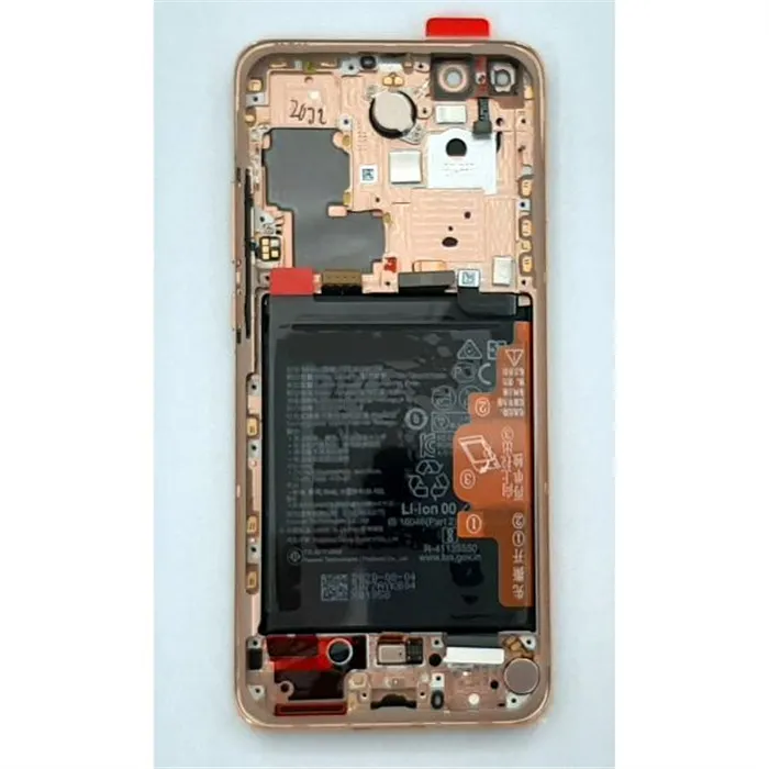 Pantalla lcd para Huawei P40 Pro ELS-NX9 ELS-N04 mas tactil negro mas marco dorado Service Pack