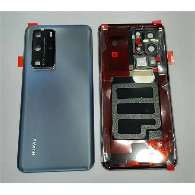 Tapa trasera o tapa bateria plata para Huawei P40 Pro 02353MNA Service Pack ELS-NX9 ELS-N04