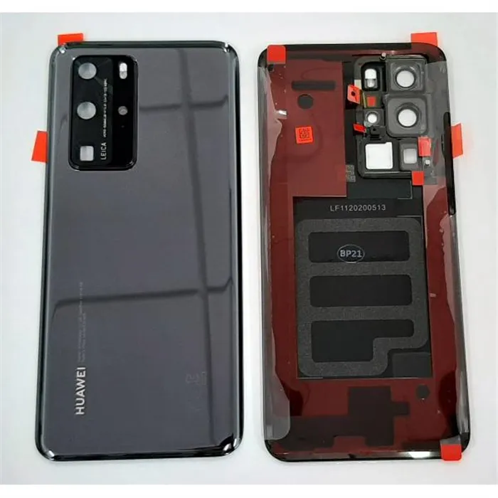 Tapa trasera o tapa bateria negra para Huawei P40 Pro 02353MEL Service Pack ELS-NX9 ELS-N04