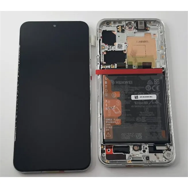 Pantalla lcd para Huawei P50 02354MYC mas tactil negro mas marco plata Service Pack