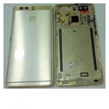 Huawei Ascend P9 carcasa central + tapa de batería dorado