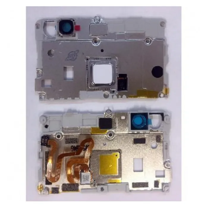Huawei Ascend P9 Lite VNS-L21 VNS-L22 VNS-L23 VNS-L31 VNS-L53 carcasa intermedia con flex boton home blanco origina