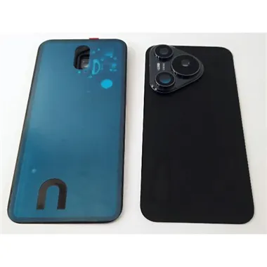 Tapa trasera o tapa bateria negra para Huawei Pura 70 con cristal de camara