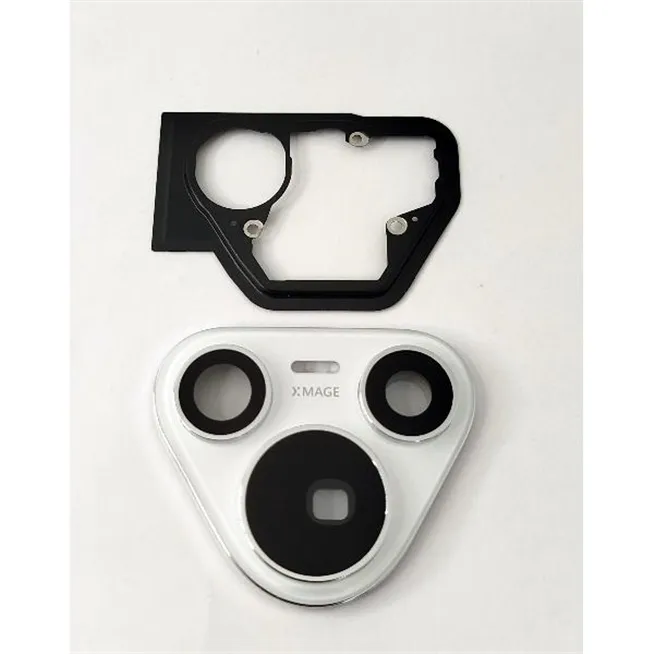 Cristal de camara con marco blanco para Huawei Pura 70 calidad premium