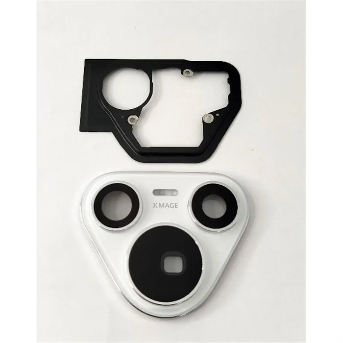 Cristal de camara con marco blanco para Huawei Pura 70 calidad premium