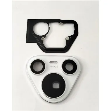 Cristal de camara con marco blanco para Huawei Pura 70 calidad premium