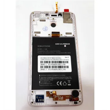 Pantalla LCD para Leagoo KIIKAA Power mas tactil negro mas marco dorado calidad premium