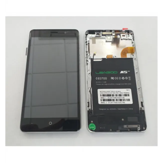 Pantalla LCD para Leagoo M5 mas tactil negro mas marco plata