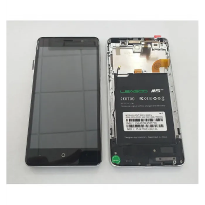 Pantalla LCD para Leagoo M5 mas tactil negro mas marco plata