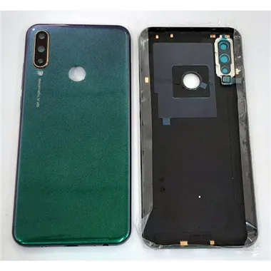 Tapa trasera o tapa bateria verde para Lenovo K10 Note mas cubierta camara