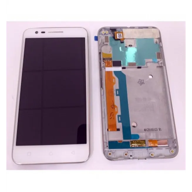 Lenovo Vibe C2 LTE K10A40 pantalla lcd + tactil blanco + marco plata premium