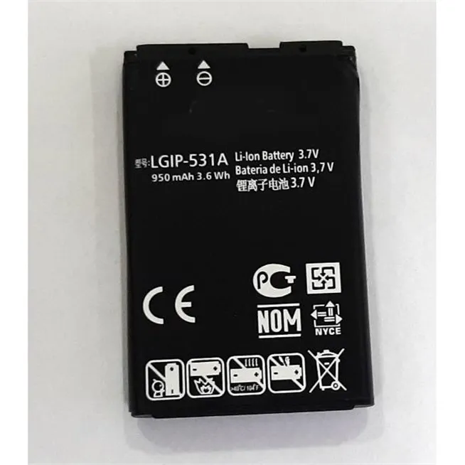 Bateria LGIP-531A  950mah para LG Tracfone Net 10 LG T375 320G VN170 236C A100 Amigo A170 C195 G320GB GB100 GB101 G