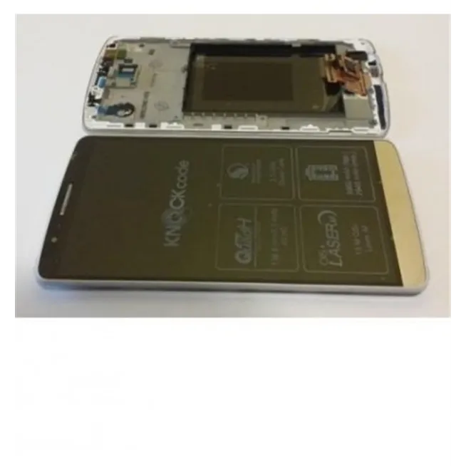 Lg G3 D855 pantalla lcd + táctil dorado premium + marco