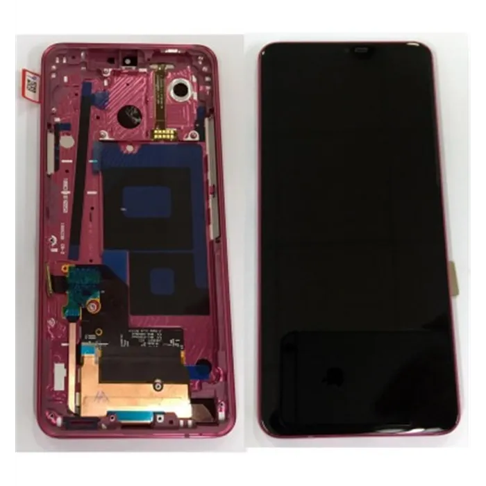LG G7 Thinq pantalla lcd + tactil negro + marco rojo premium