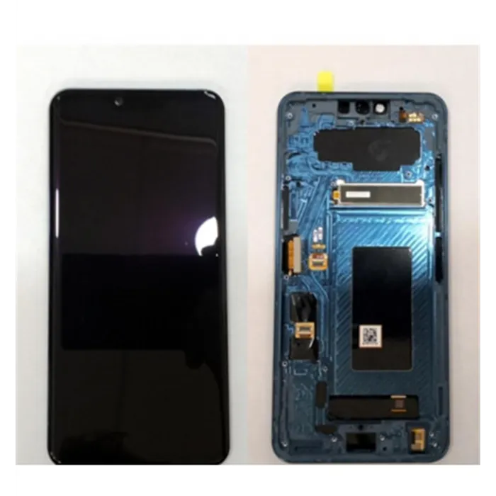 Pantalla LCD para LG G8 ThinQ LM-G820N LM-G8200QM LM-G820V mas tactil negro mas marco azul