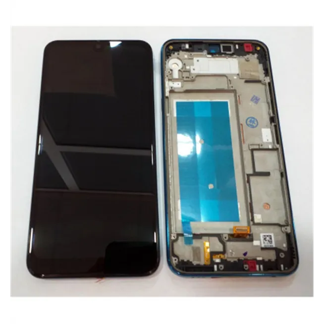 Pantalla lcd para LG K50 Q60 mas tactil negro mas marco azul