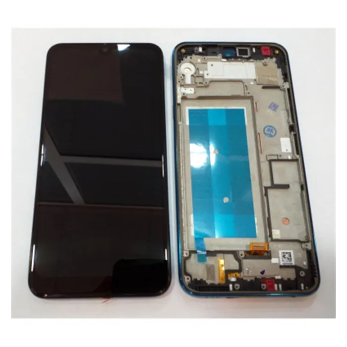 Pantalla lcd para LG K50 Q60 mas tactil negro mas marco azul