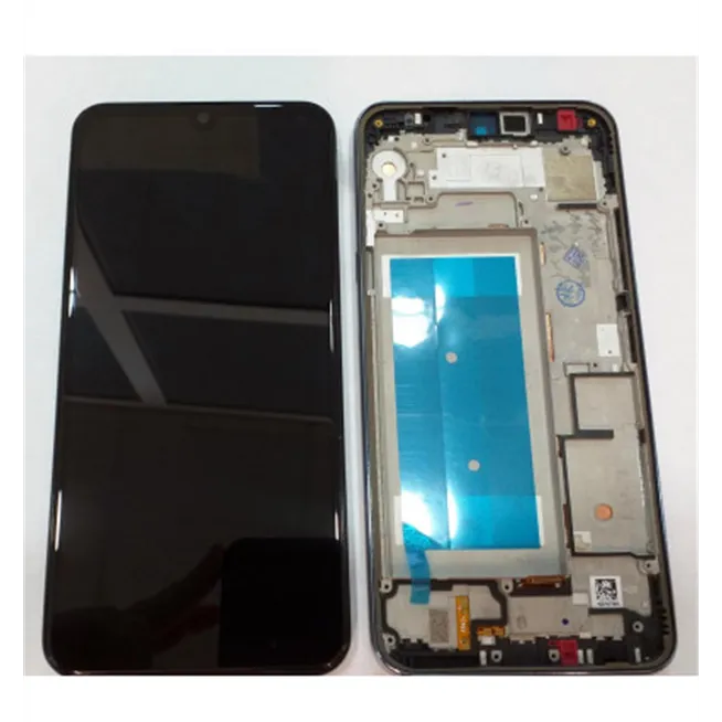 Pantalla lcd para LG K50 Q60 mas tactil negro mas marco plata