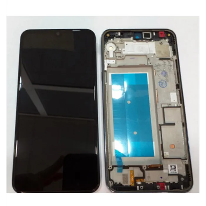 Pantalla lcd para LG K50 Q60 mas tactil negro mas marco plata