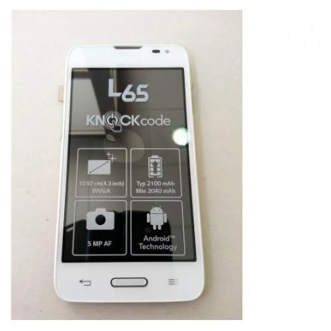 LG L65 D280 pantalla lcd + táctil blanco + marco premium