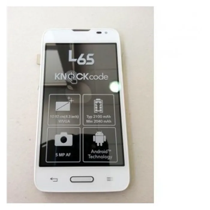 LG L65 D280 pantalla lcd + táctil blanco + marco premium