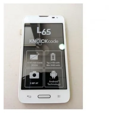 LG L65 D280 pantalla lcd + táctil blanco + marco premium