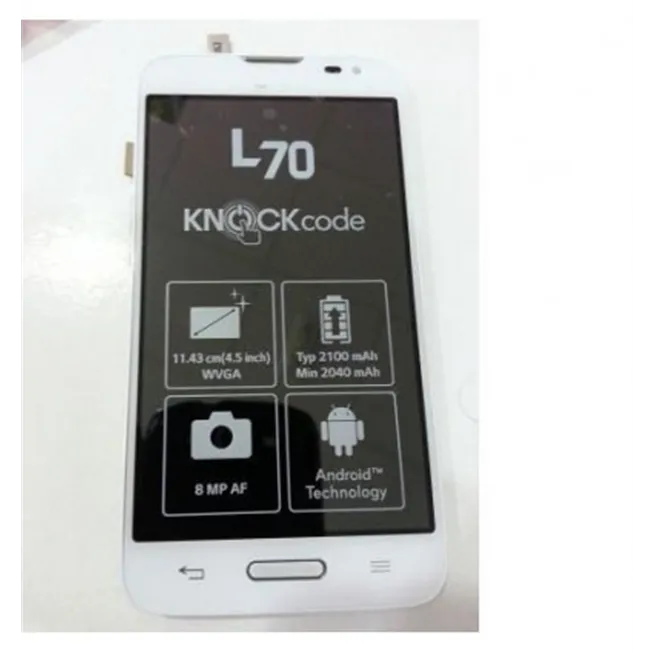 LG L70 D320 pantalla lcd + táctil blanco + marco premium