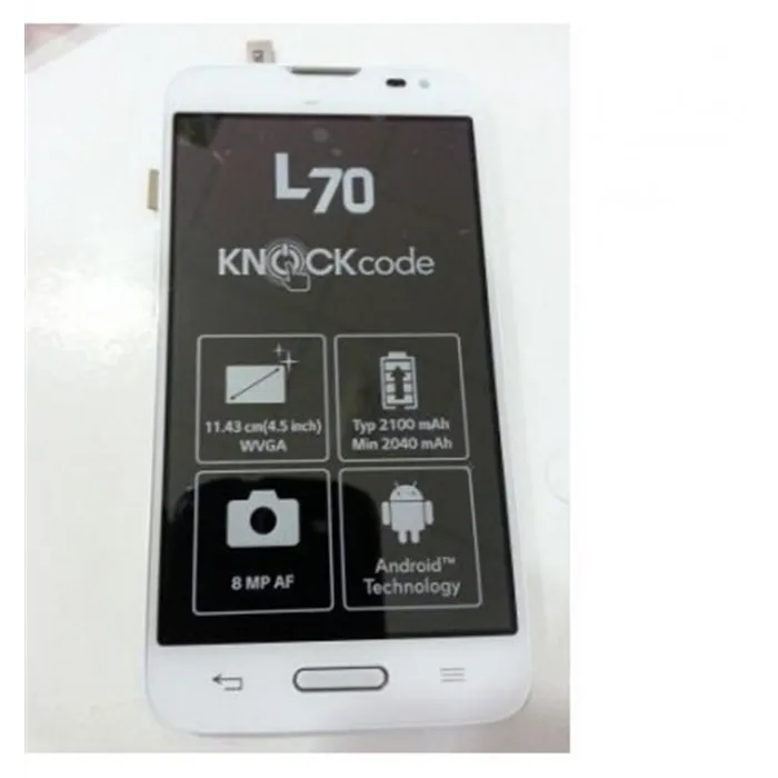 LG L70 D320 pantalla lcd + táctil blanco + marco premium