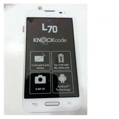 LG L70 D320 pantalla lcd + táctil blanco + marco premium