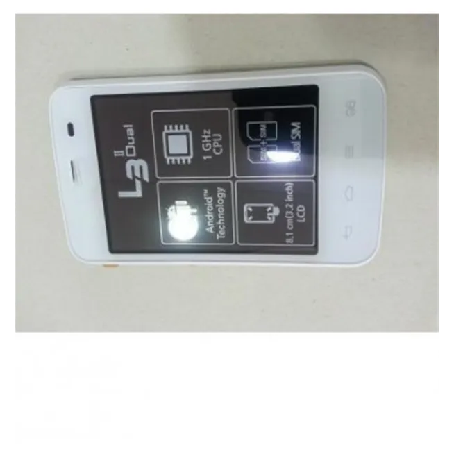 LG E435 Optimus L3 Dual pantalla lcd + táctil blanco + marco