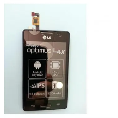 LG Optimus L4 2 II E440 LCD + Táctil+ marco negro premium
