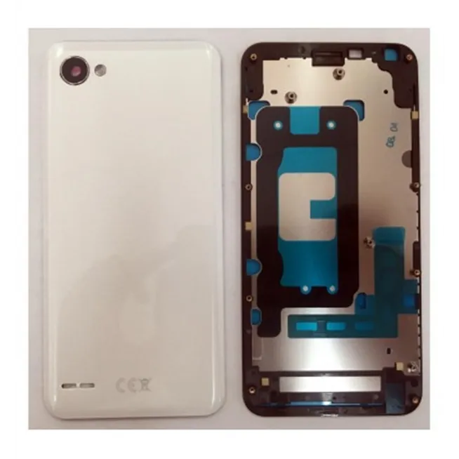 LG Q6 carcasa central + tapa trasera blanca